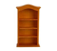 Luwecf Scaffale in Legno per Case delle Bambine in Scala 1/6 E 1/12 Libreria Miniaturizzata per Decorazioni Accessorio per Diorami Terrari E Giardini Fatati, Giallo