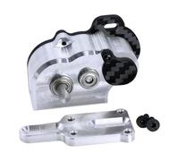 Luwecf Scatola del Cambio RC Cassa di Trasmissione Cambio Completo con Ingranaggi 48P Accessori per Auto Cingolata in Alluminio Leggero Adatto per Modifiche, Argento