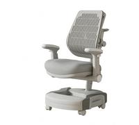 Luwecf Seggiolino Regolabile Bambini Sedia Scrivania Bambini Strutturata Regolabile Supporto Postura Base Mobile Schienale Traspirante Comoda Adatto a Compiti Casa Lettura Scrittura Cameretta, Grigio