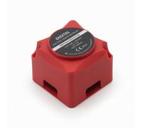 Luwecf Separatore di Alimentazione Veicolo Relè Sensibile a Differenza di Potenziale Isolatore Doppia Batteria Ripartitore Corrente 125A Protezione, Rosso