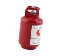 Luwecf Serbatoio Modello Carburante RC con Tanica Mini in Metallo Coperchio Apribile Accessorio Realistico Simulazione Ricambio Adatto Modellismo Coll, Rosso