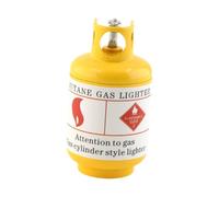 Luwecf Serbatoio Modello Carburante RC con Tanica Mini in Metallo Coperchio Apribile Accessorio Realistico Simulazione Ricambio Adatto Modellismo Coll, Giallo