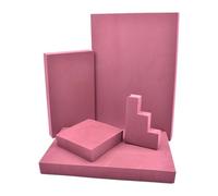 Luwecf Set di 5 Pezzi di Oggetti di Scena fotografici in Schiuma Rigida dalle Forme Geometriche, Blocchi da Tavolo Geometrici in Schiuma per la Fotografia di, Rosa