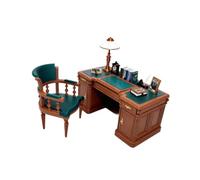 Luwecf Set di Mini Sedie 1:12 da Collezione, Artigianato, Arredamento per Casa delle Bambole, Accessori per La Scena in Miniatura, Sedia E Scrivania