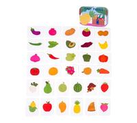 Luwecf Set di Puzzle con Carte Abbinate per L'apprendimento E Lo Sviluppo Prescolare, Frutta Verdura