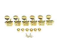 Luwecf Set di Sei Piroli per Chitarra Vintage con Configurazione Asta Divisa per Un Facile Utilizzo 15:1 6R, D'oro