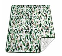 Luwecf Stuoia da Picnic Bifacciale Impermeabile, Mimetico Verde 130x170cm