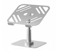 Luwecf Supporto Laptop Regolabile Supporto Portatile Base Desktop Supporto Telefono Supporto con Regolazione Angolare a 360 Gradi E Corpo in Acciaio per, Argento