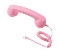 Luwecf Telefono Fisso retrò con Ricevitore a Filo, Microfono e Altoparlante, Rosa Chiaro