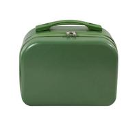Luwecf Valigetta Cosmetica Porta Trucchi Organizer Borsetta Pc Compatta Robusta Manico Ergonomico Interno Poliestere per Viaggi Affari Casa Adatta per Regalo Decorazione, Verde, Verde, 14 Pollici