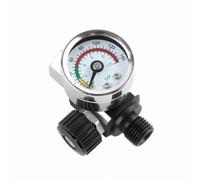 Luwecf Valvola Regolatrice Pressione Manometro Analogico Quadrante Compatto Regolatore Pressione Raccordo Alluminio Plastica Adatto per Macchinari Industria Laboratorio, Nero, Nero