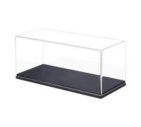 Luwecf Vetrina espositiva per modellini di Auto in Acrilico, Scatola espositiva 1/43, Organizer Protettivo Antipolvere, vetrina Trasparente per cimeli di, Base Nera