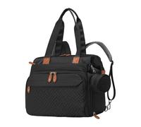 Luwecf Zaino Donna con Portabottiglie Scomparto Asciutto-bagnato Organizer Interno Custodia per Ciuccio Tessuto Oxford Resistente Adatto per Genitori Durante, Nero, Taglia unica bambino