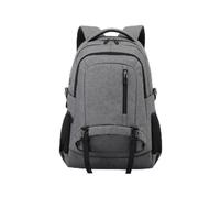 Luwecf Zaino Porta Computer Zaino Laptop Borsa Pc Zainetto Ufficio in Tessuto Oxford con Struttura Ordinata Spallacci Morbidi Cerniere Scorrevoli Tasche, Grigio, Grigio Chiaro, 20 Pollici