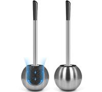 Luwin - Scopino per WC e supporto in acciaio inox 304, confezione da 2