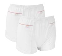 LUWOO Confezione da 2 mutandine con tasca per donne, biancheria intima da viaggio con tasca segreta da donna, bianco, S