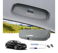 LUWU Compatibile con Audi A3 8V A4 B8 B9 A5 A6 C7 C8 Q3 8U Q5 Q7 S3 S4 S5 Supporto per Occhiali da Sole Auto Supporto per Occhiali da Sole Custodia per Occhiali da Sole per Interni (Grigio)