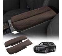 LUWU Compatibile con BMW iX i20 EV 2022 2023 2024 2025 Copertura per Bracciolo Centrale per Auto iX 2022 - Consolle Centrale Braccioli Box Cover iX Accessori (Marrone Castanio)