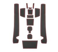 LUWU Compatibile con Dacia Duster 3 III 2024 2025 Tappetini Antiscivolo in Gomma per Console Centrale Porta Bevande Tappetino per Porta Tappetino Antiscivolo Duster 3 Accessori (Rosso)