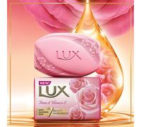 Lux Bathing Soap - Rose & Vitamin E Glowing Skin Beauty Soap Bar 150 g - Sped...