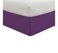 LUX Bedding Tailored Bed Skirt Classic 14" Drop Length Stile Plissettato, Microfibra di Poliestere, Viola, Twin XL