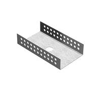 LUX ELEMENTS MONT-UNI - Kit di montaggio a U per pannelli da 80 mm, forma in metallo zincato, per giunti di elementi di supporto in schiuma dura su pareti e pavimenti