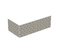 LUX ELEMENTS Set di rivestimento per vasca da bagno, pronto per piastrellare, 2 pannelli in schiuma rigida + 8 tasselli a vite e 4 tasselli a percussione e 1 colla di montaggio, resistente alla muffa