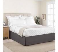 Lux Hotel Mantovana giroletto Sartoriale Classica, Lunghezza 35,5 cm, Plissettata, King Size, Grigio