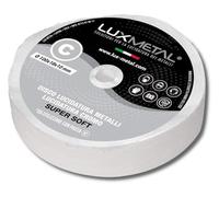 Lux Metal - Disco Lucidante 100 mm C SuperFine in Cotone morbido -Ideale per lucidatura a specchio su metalli come alluminio,acciaio inox,ottone,rame,bronzo,ferro,cromo,lexan,plexiglass,legno