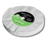 Lux Metal Disco Lucidatura Ultra Soft 250 mm In Cotone Flanella Dischi Per Lucidare A Specchio Alluminio Cromature Metalli Acciaio Inox Ruota Lucidante Mola Ottone Rame Legno Marmo Plexiglass Argento