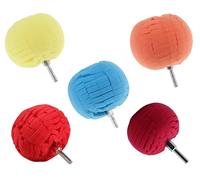 Lux Metal - Kit 5 Sfera di Lucidatura (Hard,Medium,Soft,Super Soft,Medium Soft) per Trapano lucidare Cerchi e Ruote di Automobili Automobilistiche Cura, per Metallo Alluminio, Acciaio Inox Plastica