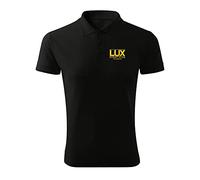Lux Night Club Lucifer Morningstar Embroidered Design Original Logo Polo Pique Shirt Premium Class Men