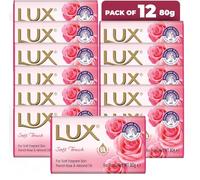 12 x lux Soft Touch per saponette profumate morbide con olio di rosa francese e mandorle, 80 g