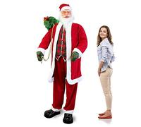 lux.pro Babbo Natale Che Canta e Balla 200 x 80 x 70 cm con Sensore di Movimento e Alimentatore