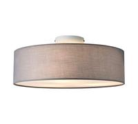 lux.pro Lampada da Soffitto con Paralume Cilindrico Rivestito in Tessuto Traslucido Plafoniera Rotonda AxØ 12x45 cm con 3 Fonti Luce per Soggiorno Sala Camera da Letto - Grigio