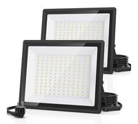 Lux Straes Faretto LED da Esterno 150W, Faro led IP66 Impermeabile 16500LM, Luce 6500K Bianco Giorno con Spina, per Campo Sportivo, Magazzino, Parcheggio, Giardino, Garage, Terrazza, 2 Pezzi