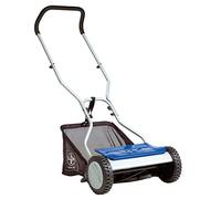 LUX-TOOLS HS-38 - Tosaerba a mandrino con larghezza di taglio di 38 cm, incluso cesto da 35 l, tosaerba azionato a mano con 4 livelli di regolazione dell'altezza di taglio da 13 mm a 38 mm