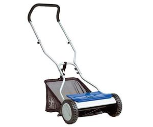 LUX-TOOLS HS-38 - Tosaerba a mandrino con larghezza di taglio di 38 cm, incluso cesto da 35 l, tosaerba azionato a mano con 4 livelli di regolazione dell'altezza di taglio da 13 mm a 38 mm