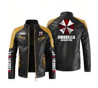 Luxaros Giubbotto Moto Uomo Horror Video Game Enthusiast, Jacket con Stile Biker di Zip, Jacket 4 Stagioni Per Donna Uomo Adulto, Classic(Yellow,3XL)