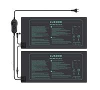 Luxbird Termico e Set termostato per piantine, 2 tappetini riscaldanti con 1 Controller, Impermeabile IP67, 10" x 20,75", 30 Watt, Ideale per la Semina Indoor, Produzione di Birra in casa