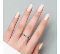 Luxbon Short Press On Nails Acrylicwith No-Cure Nail Glue and Tool Kit - Punte in gel morbide arrotondate 25-30 pezzi Full Size Set, unghie finte riutilizzabili, Stick On Nails, nudo