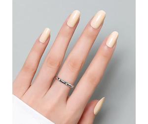 Luxbon Short Press On Nails Acrylicwith No-Cure Nail Glue and Tool Kit - Punte in gel morbide arrotondate 25-30 pezzi Full Size Set, unghie finte riutilizzabili, Stick On Nails, nudo