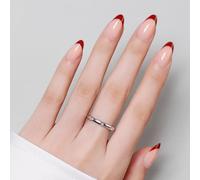 Luxbon Short Press On Nails Almond Durable with No-Cure Nail Glue e Tool Kit - Durable Press On Nails French Manicure Soft Gel Tips 25-30pcs Full Size Set, unghie finte riutilizzabili, rosse