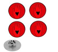 LUXBUT 4Pcs Ceasefire Pin Pray for Peace Round Button Badge Pins Brooch Pin Medal Pins Brooch Unique Stop War Enamel Pin Party Supplies Peace Pin Button Gift Ceasefire Now Lapel Pin Unisex