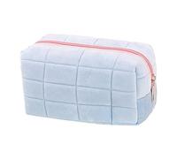 LUXBUT Large Pencil Case Big Capacity Fluffy Decompressed Pillow Pencil Bag Cute Makeup Pouch Holder Portable School Supplies Suitable for Students Girls Boys Teen Storage Organizer Gift (Blue)