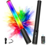 Luxceo 1 Pezzo P400 Rgb Bastone Luce Fotografica Con Batteria Incorporata E Telecomando, Luce Video Fotografica Portatile ABS