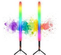 LUXCEO 2 barre Luce video LED portatile tubo RGB da 85 cm,con supporto per luce,batteria integrata,lampada fotografica RGB per illuminazione DJ,YouTube,streaming di giochi, per fotografia