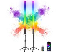 LUXCEO Confezione da 2 bacchette LED video Mood1S, controllo app, batteria integrata da 2500 mAh, lampada fotografica RGB da 85 cm, per YouTube, TikTok, gioco in streaming