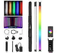 LUXCEO RGB - Lampada video a LED, 1,13 m, 30 W, RGB a LED, con controllo tramite applicazione 3000 lm, 2000 K-10000 K, illuminazione per fotografia portatile, batteria integrata, fotografia studio