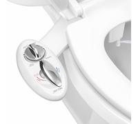 Luxe bidet, Neo 320, bidet meccanico con attacco per WC, doppio ugello autopulente, acqua calda e fredda
